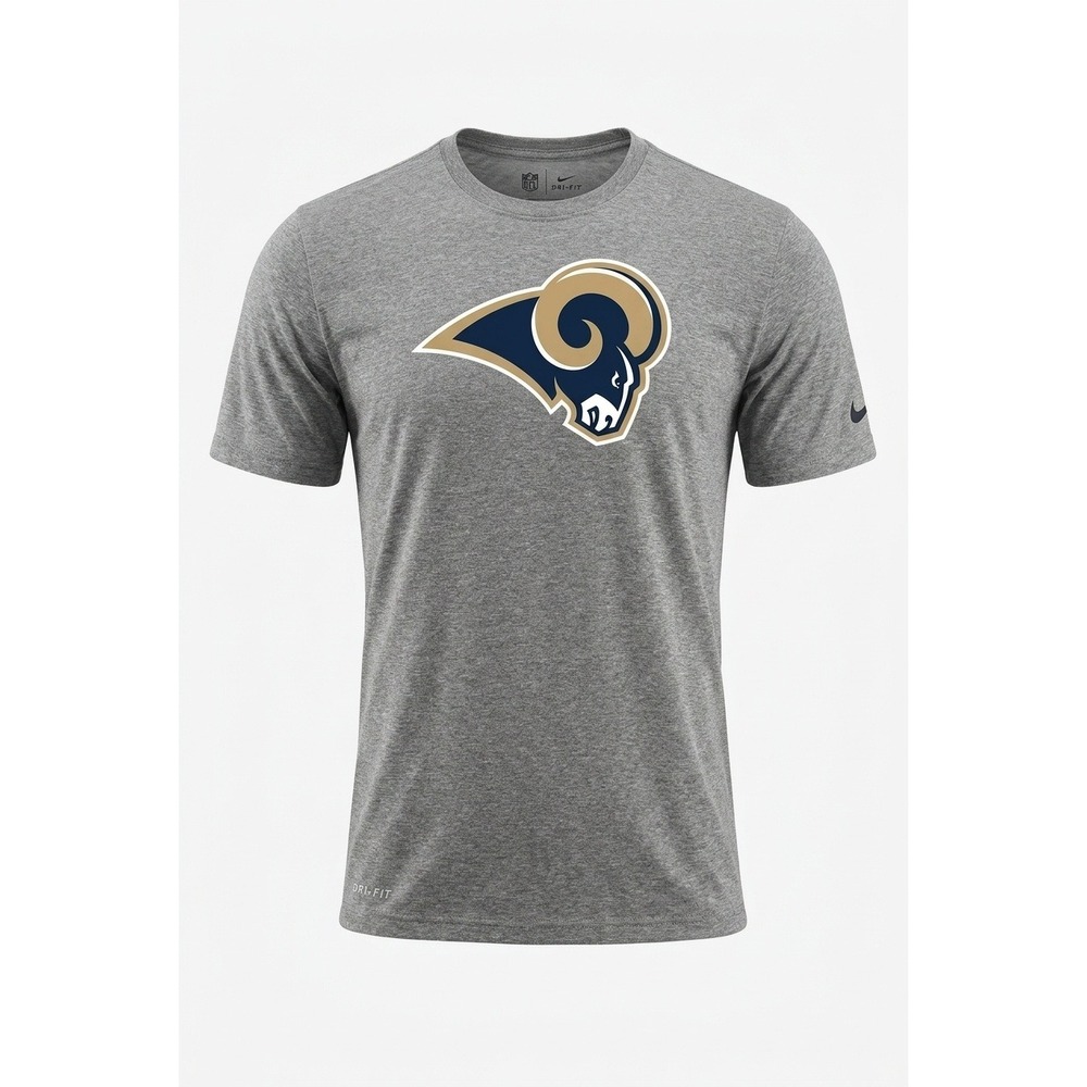 Nike NFL Los Angeles Rams Dri-FIT Grey Heather Onfield T-Shirt Mens Small